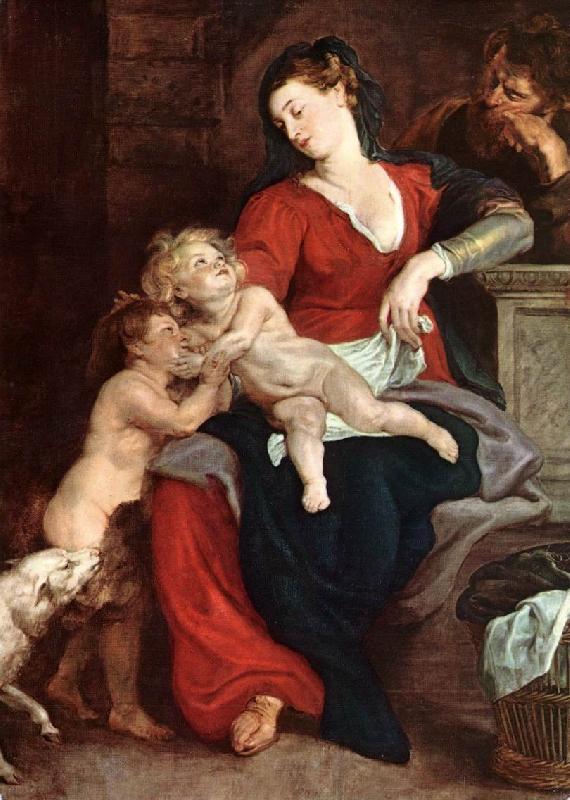 RUBENS, Pieter Pauwel The Holy Family with the Basket f oil painting picture